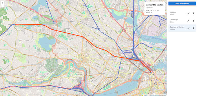 Develop geospatial line segment map editor using mapbox, leaflet, rest ...