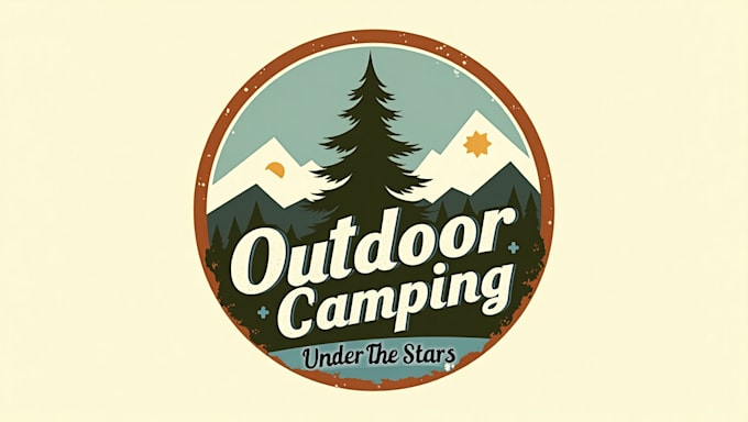 make amazing outdoor camping logo for your company