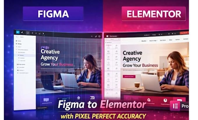 convert figma to wordpress, PSD to wordpress and figma to elementor