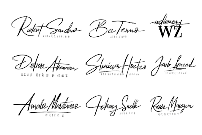 do handwriting scripted signature cursive autograph logo