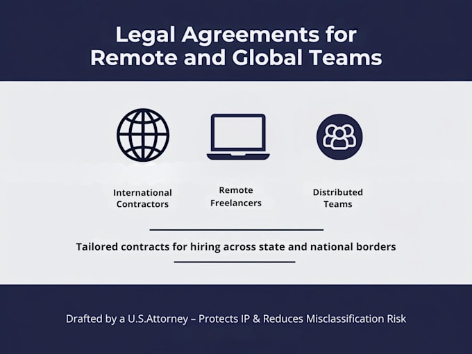 draft legal agreements for remote teams as your business attorney