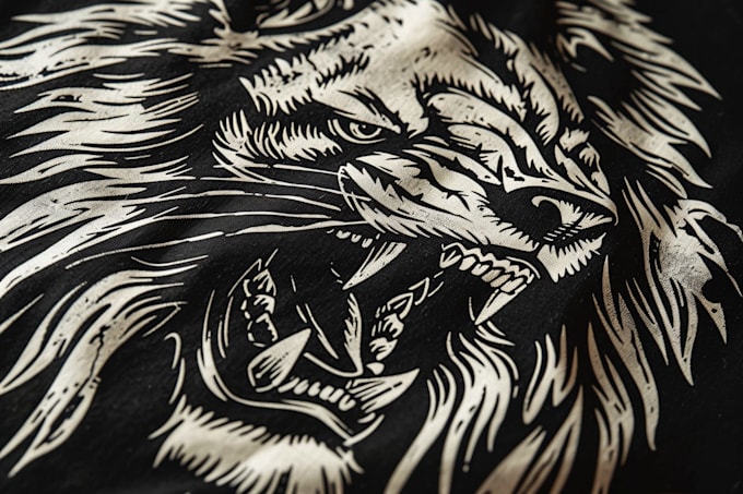 draw linocut style digital drawing art