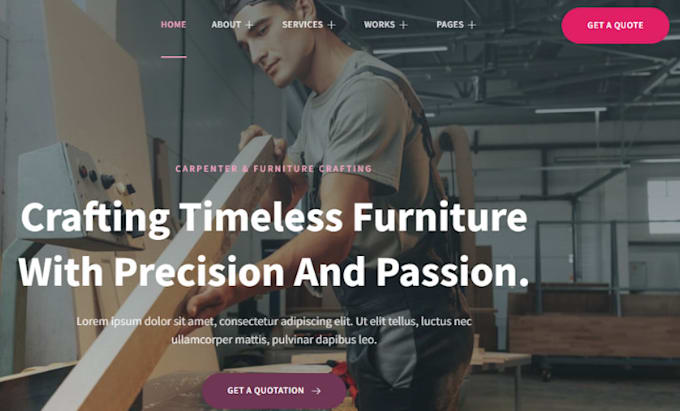 design redesign wix wordpress carpentry website construction website