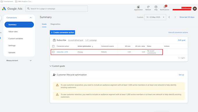 google ads conversion set up, bing microsoft ads tracking, lead event, gtm, ga4