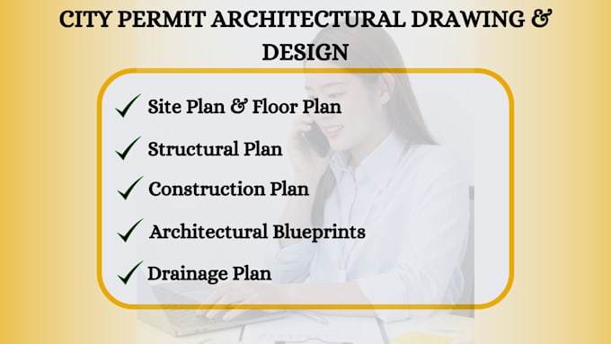 sketch city permit drawings for floor plan, site plan, event, drainage and decks