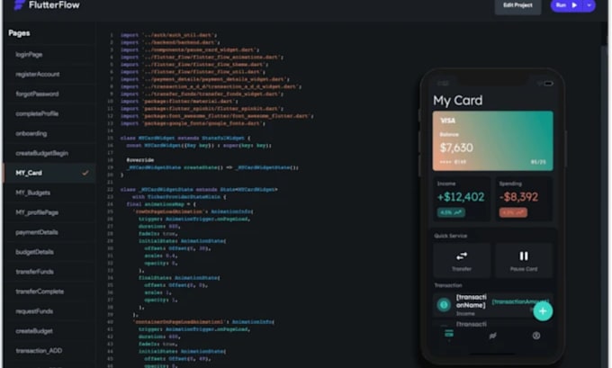 develop flutterflow mobile app, low code app development, flutterflow or bubble