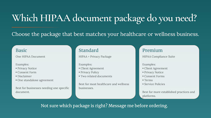 draft hipaa legal documents as a licensed attorney