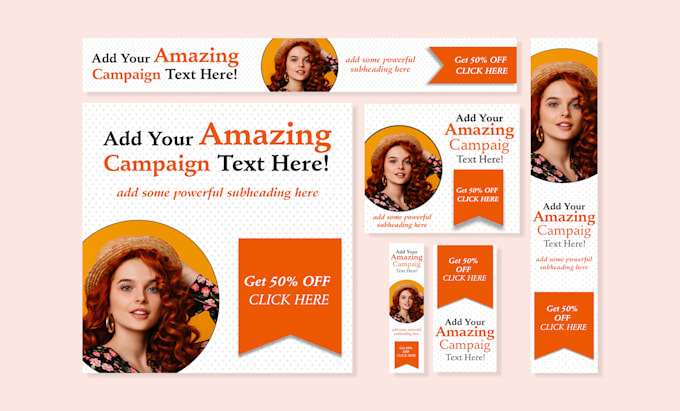 create website banners, website banner ads, and hero image