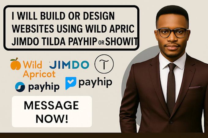 build or design websites using wild apricot jimdo tilda payhip or showit