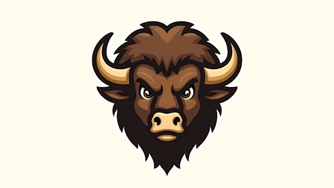 do make bison mascot logo in 12 hours
