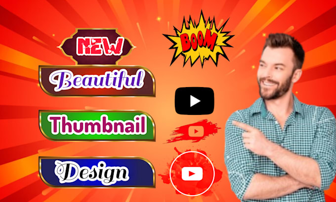 design 2 attractive eye catchy youtube thumbnail in 3 hours