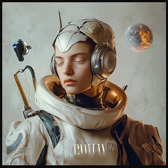 create fantasy, sci fi, character with hyperrealistic style