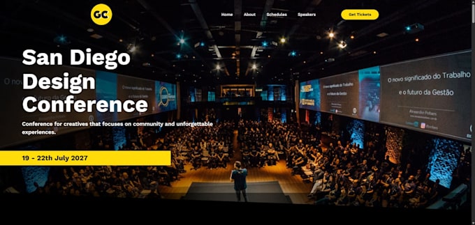 build event website, ticket booking website, event management website