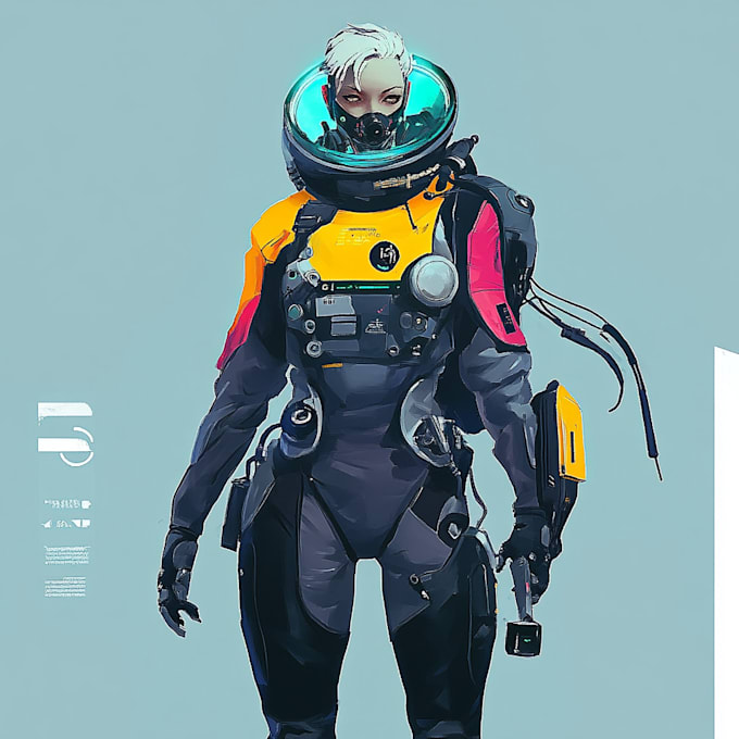 Sci fi character design, illustration or concept art by Strochant | Fiverr