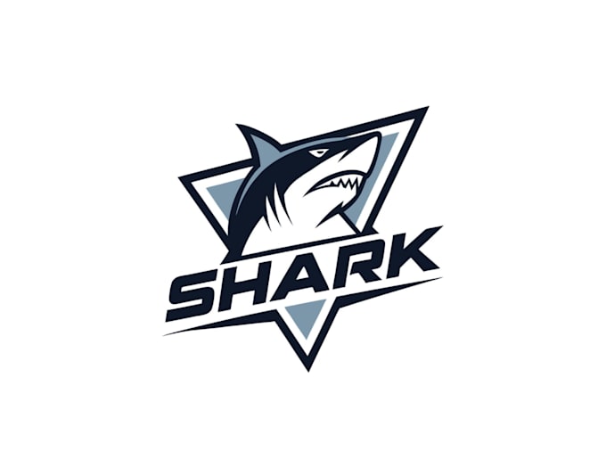 craft a unique shark emblem or mascot logo design