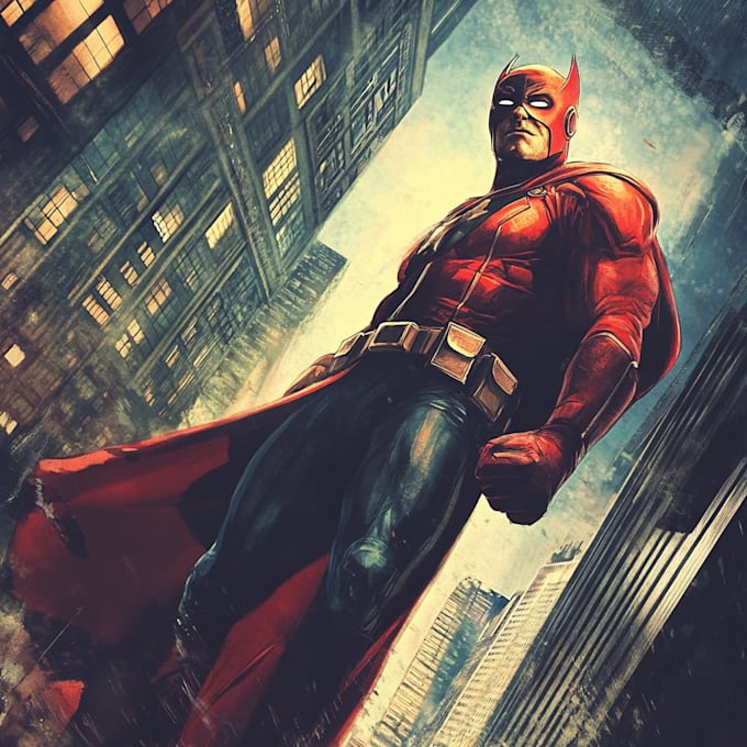 make your  book illustration  superhero comes art