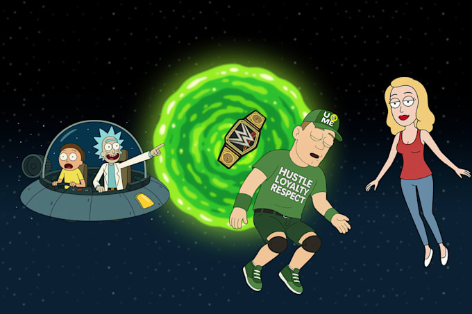 create illustrations in rick and morty style