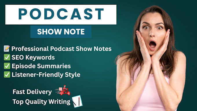 listen podcast and write your podcast show notes with SEO
