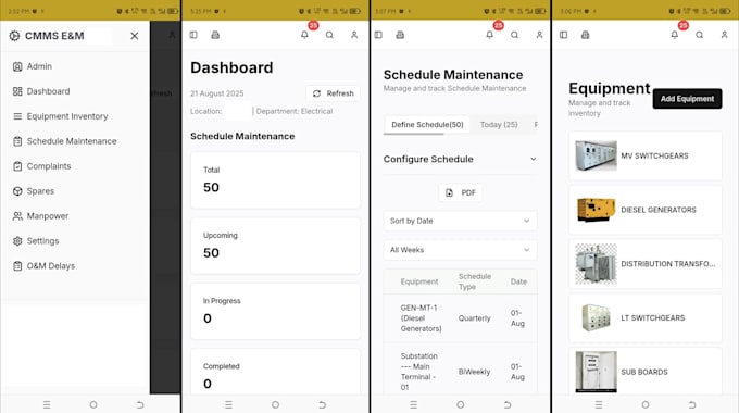 develop computerized maintenance mgt system to increase uptime and cut costs