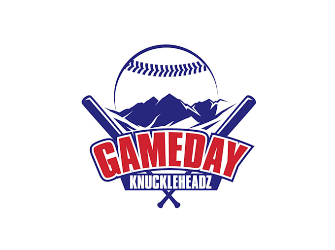 create a modern baseball logo with sourch file