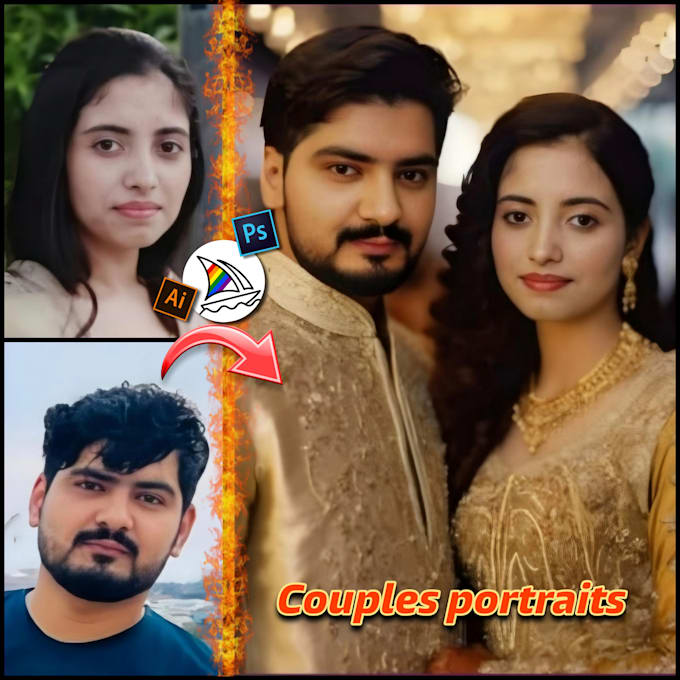 create ai generated couple portraits