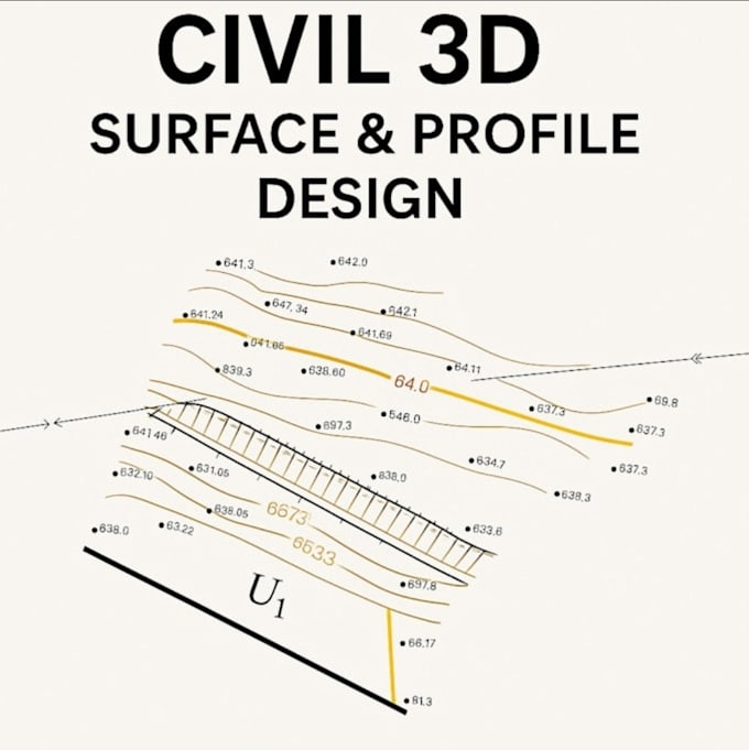 create terrain surface and longitudinal profils in civil 3d