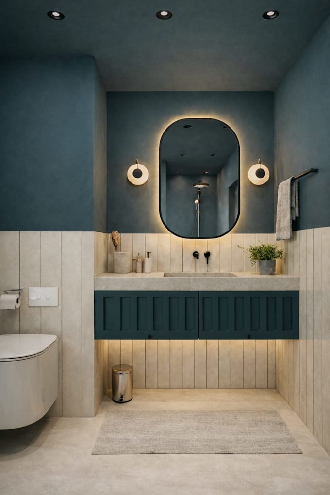 design realistic 3d bathroom renderings