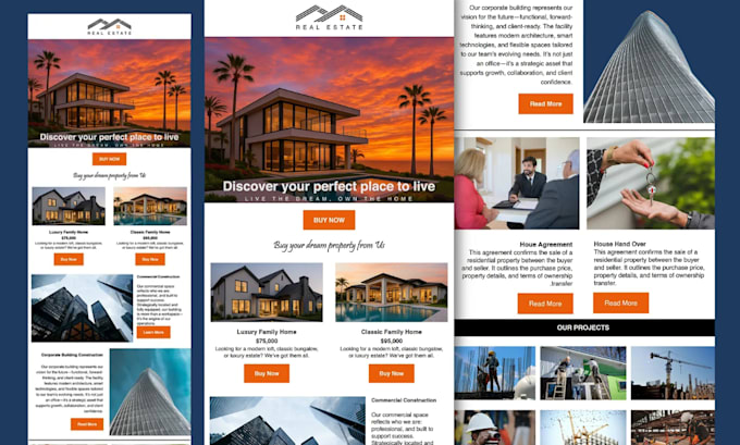 code responsive HTML email template from your design