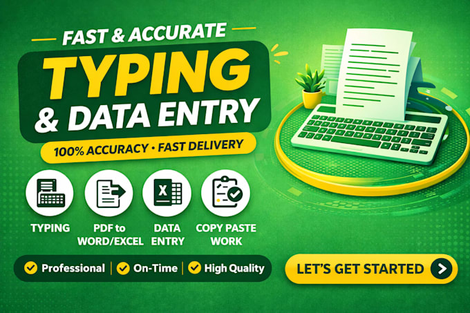 do manual typing work with  accuracy and fast delivery
