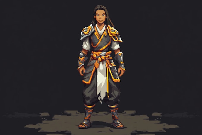 design a 2d pixel art character for your game
