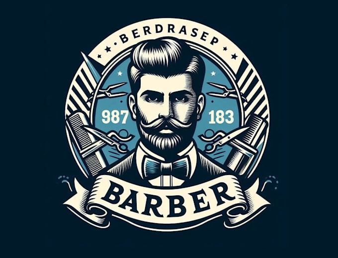 design high quality barber shop salon logo design with fastest delivery