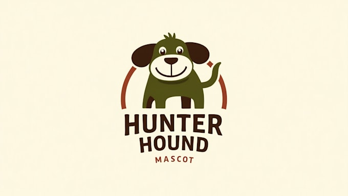 design outstanding hunter hound mascot logo with express delivery