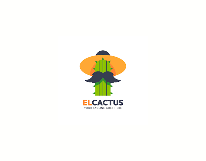 create a vintage cactus logo with a rustic feel