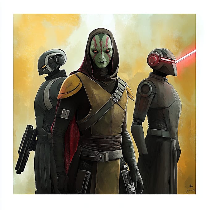 draw your star wars sci fi character art
