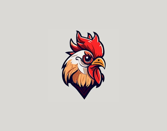 design a custom rooster head logo with creative flair