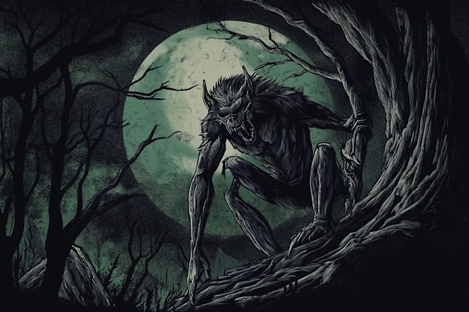 create dark art illustration