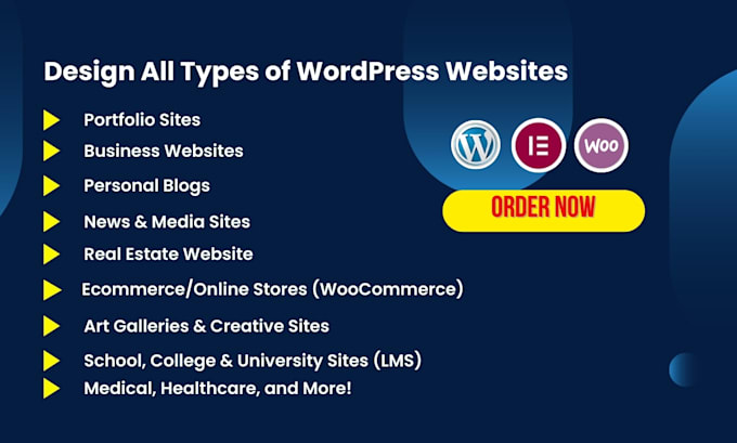 design, redesign wordpress business website with elementor