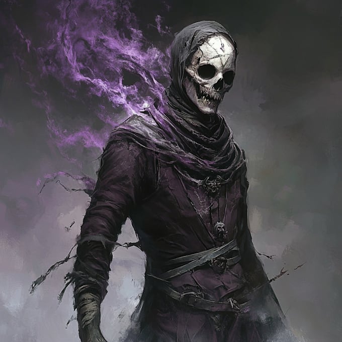 draw original horror characters, concept art, fanart