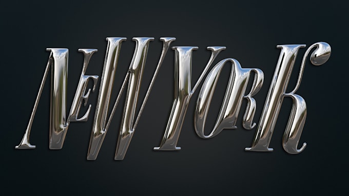 Create custom chrome typography for you by Steffen_wagner | Fiverr