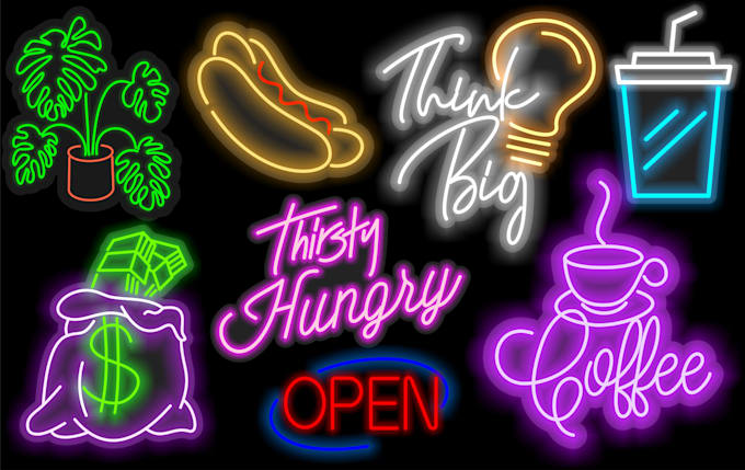 make custom neon sign designs with acrylic