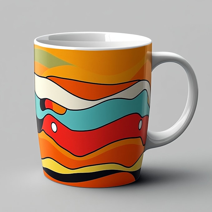 draw a custom coffee mug design