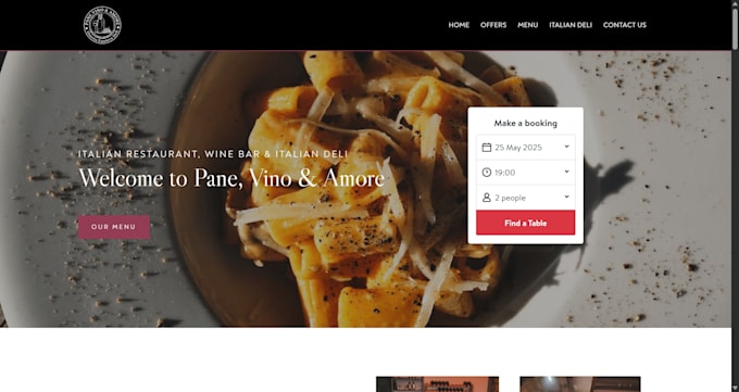 design an amazing website for your restaurant reservations