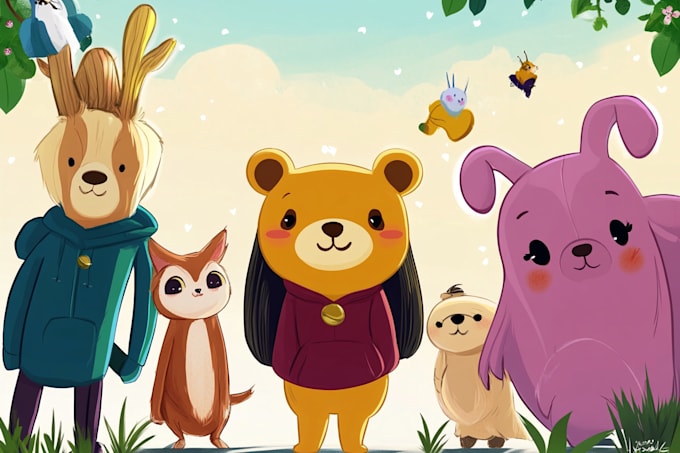 do custom cartoon illustration or character