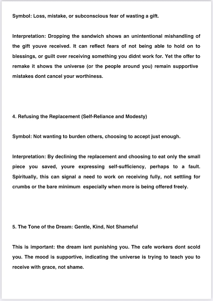 dream interpretation and energetic ritual