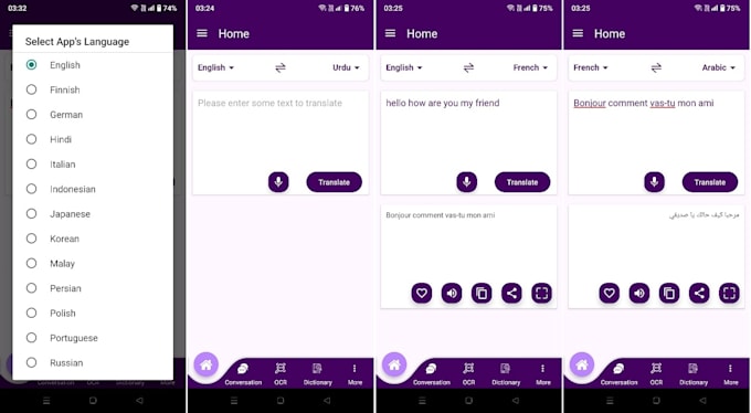develop your android app using java and kotlin