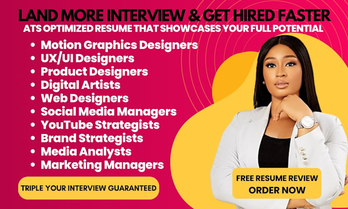 write ui ux designer, marketing manager, product designer, digital artist resume