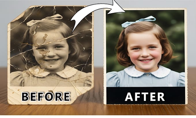 urgently colorize old damage photo, fix blurry picture, and image restoration