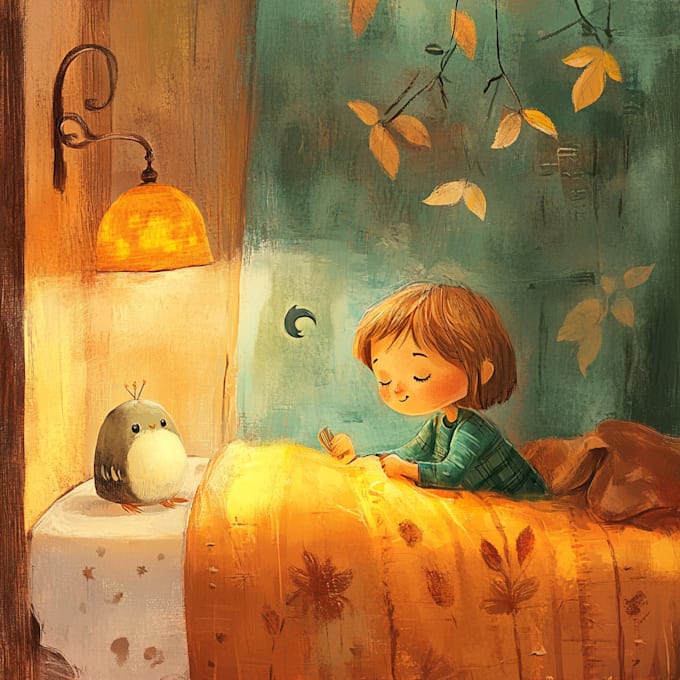 do hand drawn children story book illustration