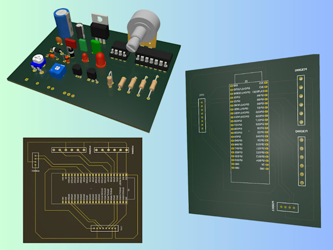 Design pcb simulate schematic on proteus and provide layouts by Raheel