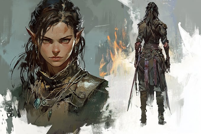 Make a dnd character art and dnd character art for you by Rosalynpears ...